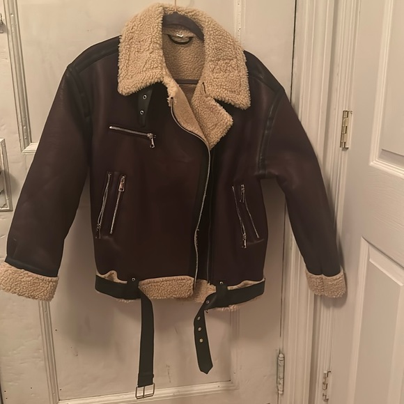 Brown Shearling Coat NEVER BEEN WORN - Picture 1 of 5